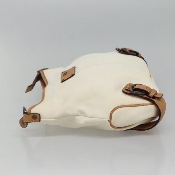 BURBERRY Blue Label Shoulder Bag Canvas White Auth bs23896 - Picture 4 of 16